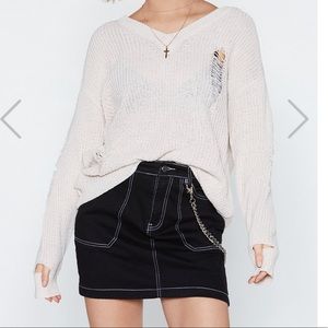 NWOT // Distressed Sweater